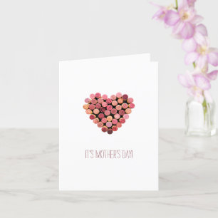Carte Cœur de vin pour la fête des mères