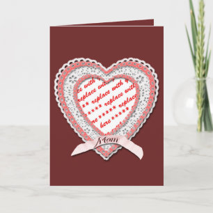 Carte Coeur déchiré pour le cadre photo de la fête des m