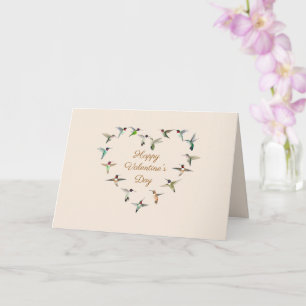 Carte Coeur des colibris Saint-Valentin