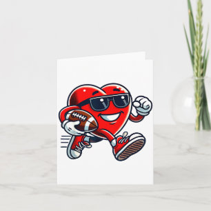 Carte Cœur drôle de football américain Saint-Valentin Sr