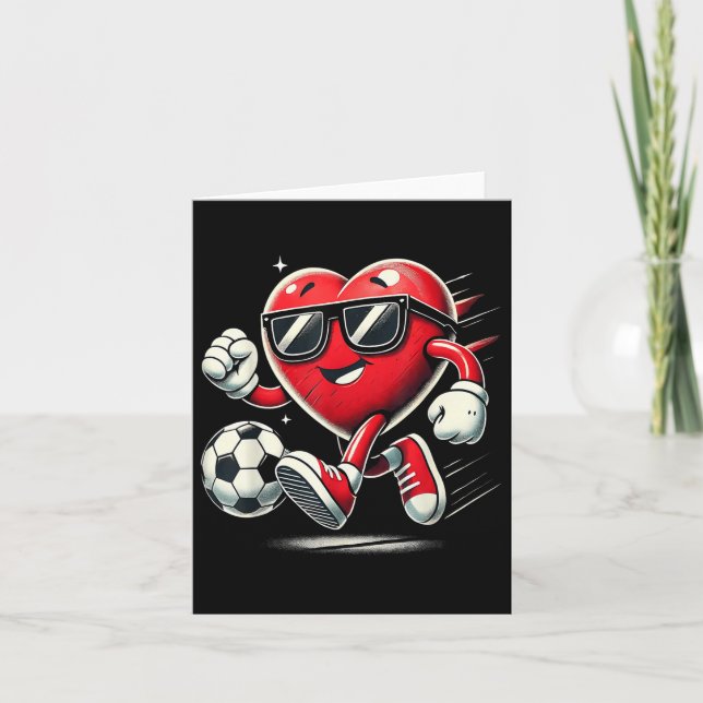 Carte Coeur drôle Jouer Soccer Valentines Jour Hommes Ga (Devant)