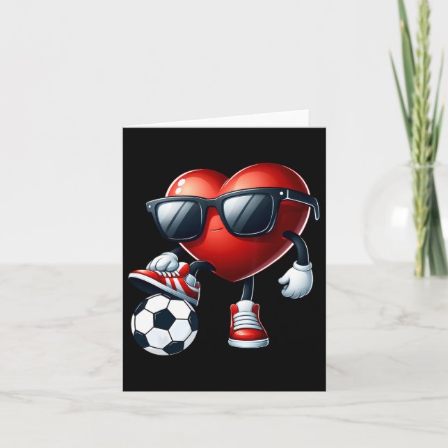 Carte Coeur drôle Jouer Soccer Valentines Jour Hommes Ga (Devant)