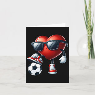 Carte Coeur drôle Jouer Soccer Valentines Jour Hommes Ga