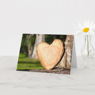 Carte cœur en bois