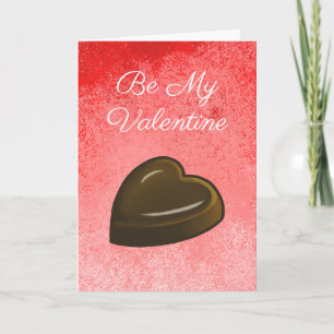 Carte Cœur en chocolat pour la Saint-Valentin