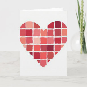 Carte cœur en mosaïque simple