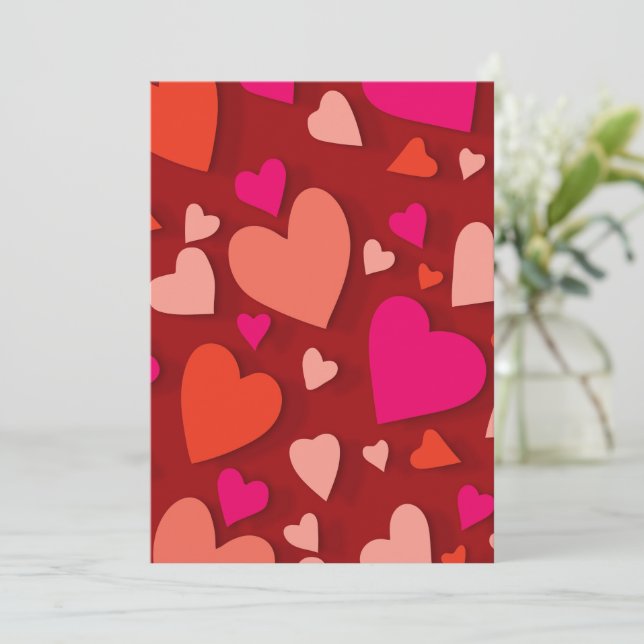 Carte Cœur en papier décoratif 6 (Debout devant)