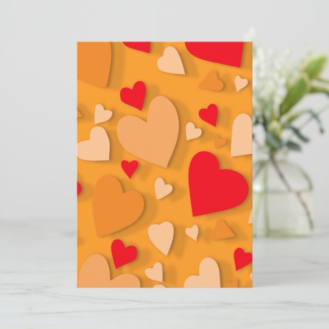 Carte Cœur en papier décoratif 7 (Debout devant)
