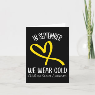 Carte Coeur En Septembre Nous Portons Or Cancer Enfance
