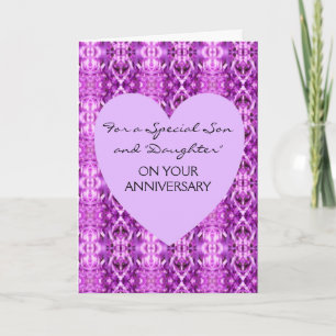 Carte Cœur Fils Épouse Anniversaire de Mariage Personnal