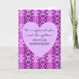 Carte Cœur Fils Épouse Anniversaire de Mariage Personnal