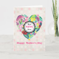 Cœur Floral Fantaisiste Meilleure Maman Pour Toujo