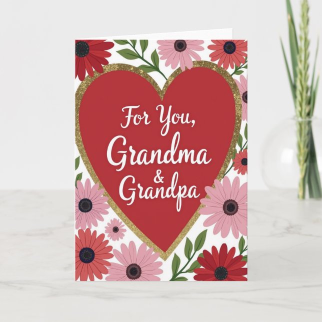 Carte Cœur Floral Pour Vous (Devant)