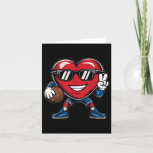 Carte Coeur Jouer Basket Valentines Jour Basket