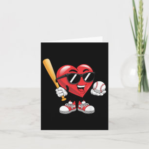 Carte Coeur mignon Jouer Baseball Valentines Jour Garçon