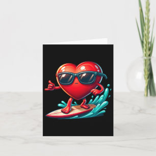 Carte Coeur montrant Compétences de surf Valentines Jour