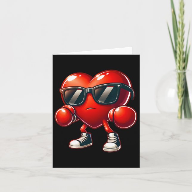 Carte Cœur montrant les compétences de boxe Amoureux de  (Devant)