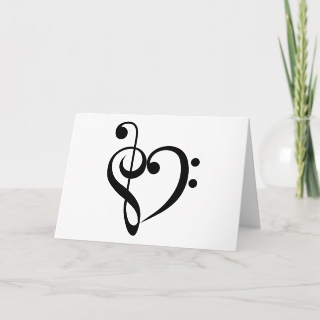 Carte Coeur musical (Devant)