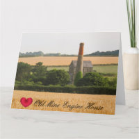 Coeur personnalisé Vieux Moteur de mine Maison Cor