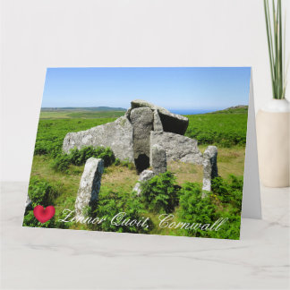 Carte Cœur personnalisé Zennor Quoit Mégalithe Photo Cor