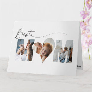 Carte Cœur plié Maman Fête des mères