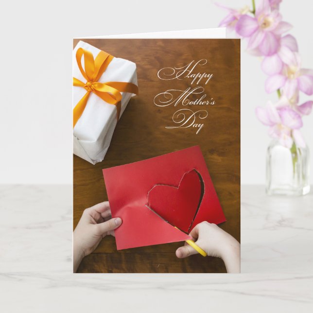Carte Cœur pour Maman - expression d'Amour & de Reconnai (Orchidée)