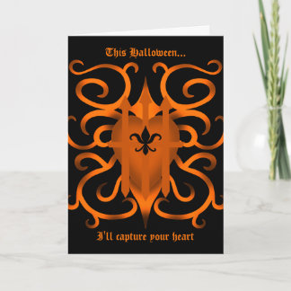 Carte Coeur romantique d'Halloween