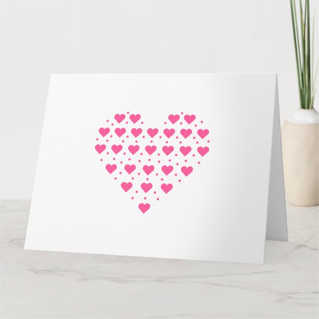 Carte Cœur rose (Devant)