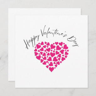 Carte Coeur rose Heureuse Sainte-Valentin