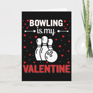 Carte Cœur rouge Cupidon Amour Graphique Bowling Est Mon
