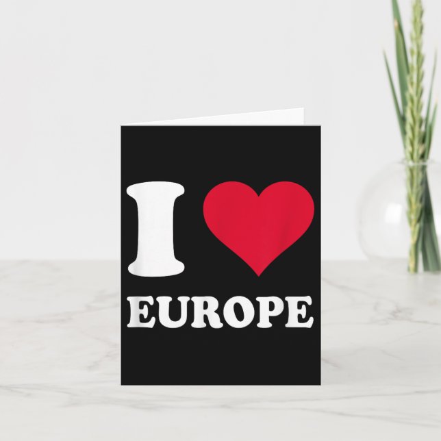 Carte Cœur rouge Je t'aime Europe  (Devant)