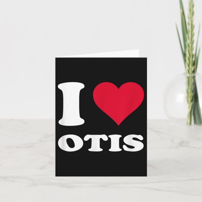 Carte Cœur rouge Je t'aime Otis  (Devant)