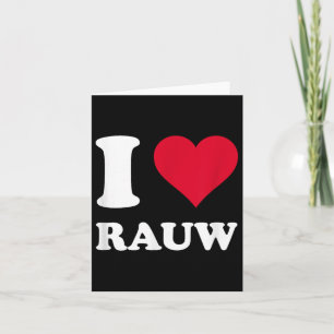Carte Cœur rouge Je t'aime Rauw