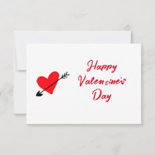 Carte cœur rouge valentine jour amour ajouter nom texte 
