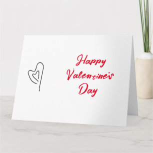 Carte cœur rouge valentine jour amour ajouter nom texte 