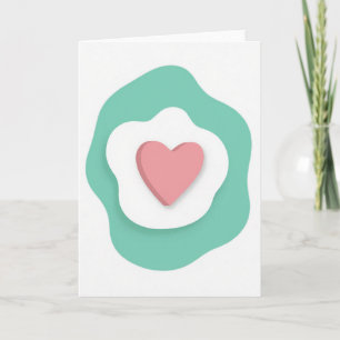 Carte cœur simple en couches