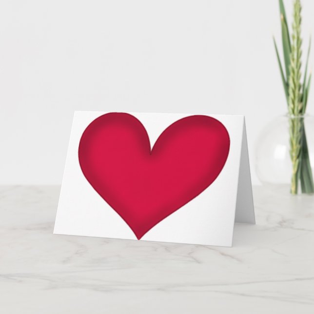 Carte coeur sur papier (Devant)