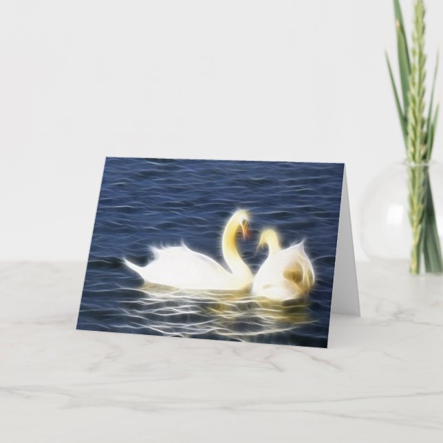 Carte Coeur Swans (Devant)