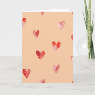 Carte Cœurs à l'aquarelle motif sans couture