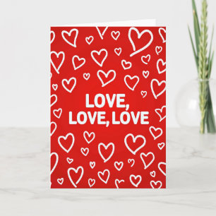 Carte Cœurs Amour Amour Amour