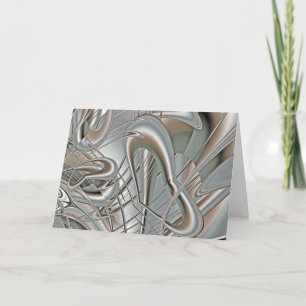 Carte Coeurs argentés