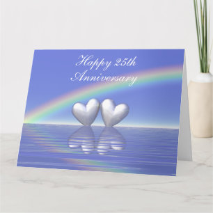 Carte Coeurs d'argent du 25e anniversaire