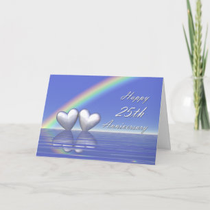 Carte Coeurs d'argent du 25e anniversaire