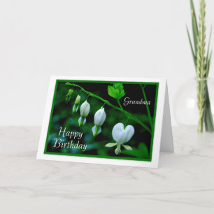 Carte Coeurs de blanc de grand-maman de joyeux