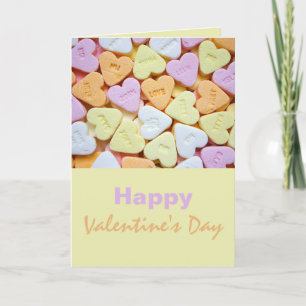 Carte Coeurs de bonbons vintages Valentine