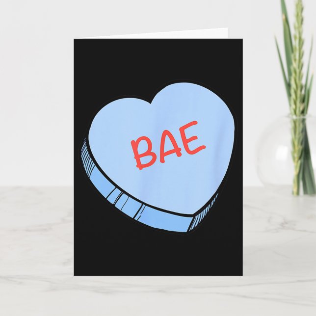 Carte Cœurs de conversation de la Saint-Valentin «bae» (Devant)