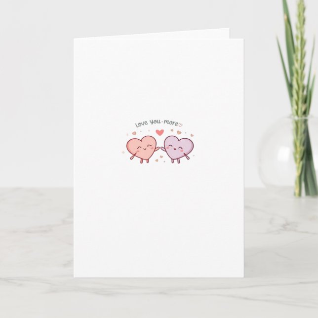 Carte Cœurs de couple Amour Plus Saint-Valentin Romantiq (Devant)