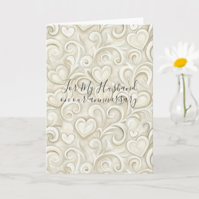 Carte Cœurs de crème d'anniversaire Je t'aime romantique (Petite plante)
