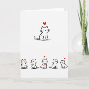 Carte Cœurs de Kitty Amoureux