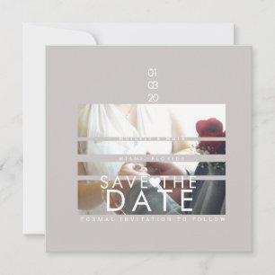 Carte Cœurs de typographie Enregistrer les dates Photo S